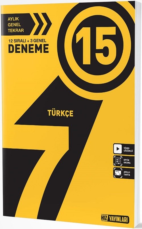 Hız Yayınları 7. Sınıf Türkçe 15 Deneme Hız Yayınları