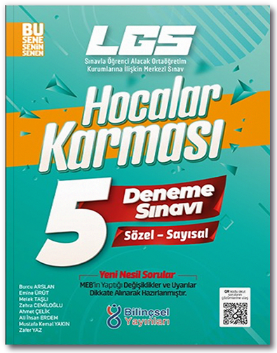 Bilinçsel 8. Sınıf LGS Hocalar Karması 5 Deneme Bilinçsel Yayınları