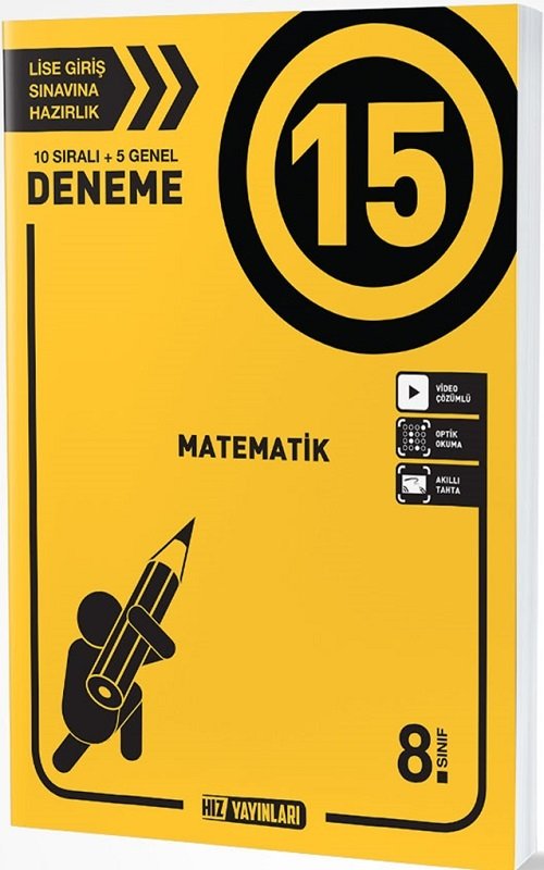 Hız Yayınları 8. Sınıf Matematik 15 Deneme Hız Yayınları