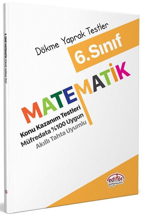 Editör 6. Sınıf Matematik Konu Kazanım Testleri Editör Yayınları