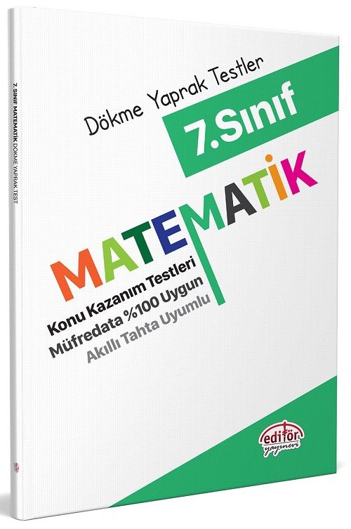 Editör 7. Sınıf Matematik Konu Kazanım Testleri Editör Yayınları