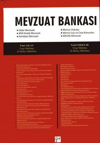 Gazi Kitabevi Mevzuat Bankası - Mert Ümit Aslan, Fazlı Emektar Gazi Kitabevi