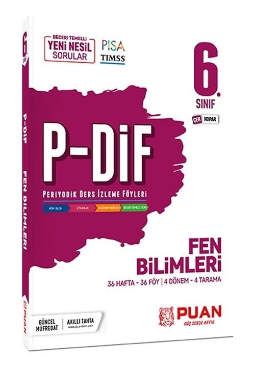 Puan 6. Sınıf Fen Bilimleri PDİF Konu Anlatım Föyleri Puan Yayınları