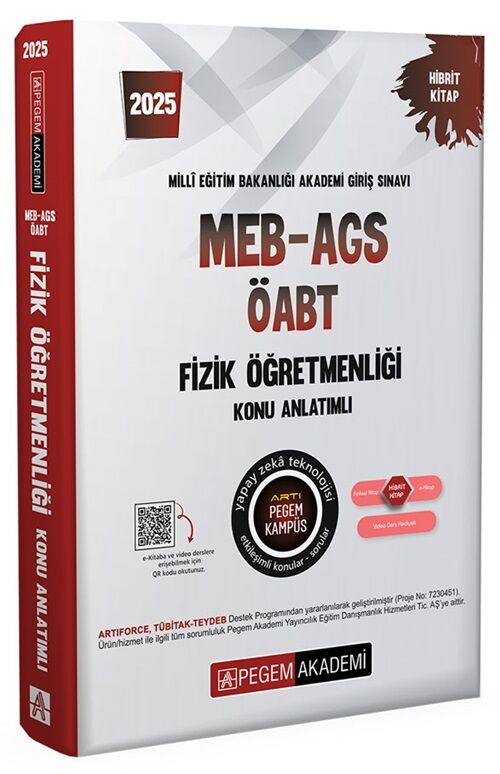 Pegem 2025 ÖABT MEB-AGS Fizik Öğretmenliği Konu Anlatımlı Pegem Akademi Yayınları