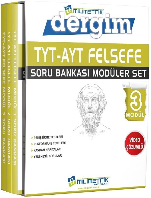 SÜPER FİYAT - Milimetrik YKS TYT AYT Felsefe-Din Kültürü Soru Bankası 3 lü Modüler Set Milimetrik Yayınları