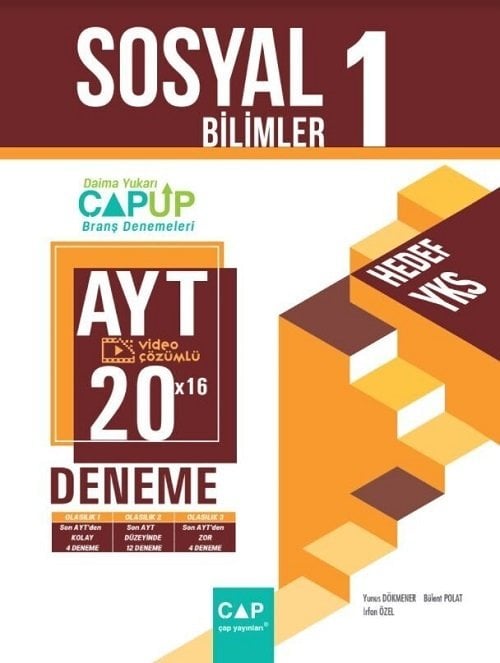 Çap Yayınları YKS AYT Sosyal Bilimler-1 20x16 UP Deneme Video Çözümlü Çap Yayınları