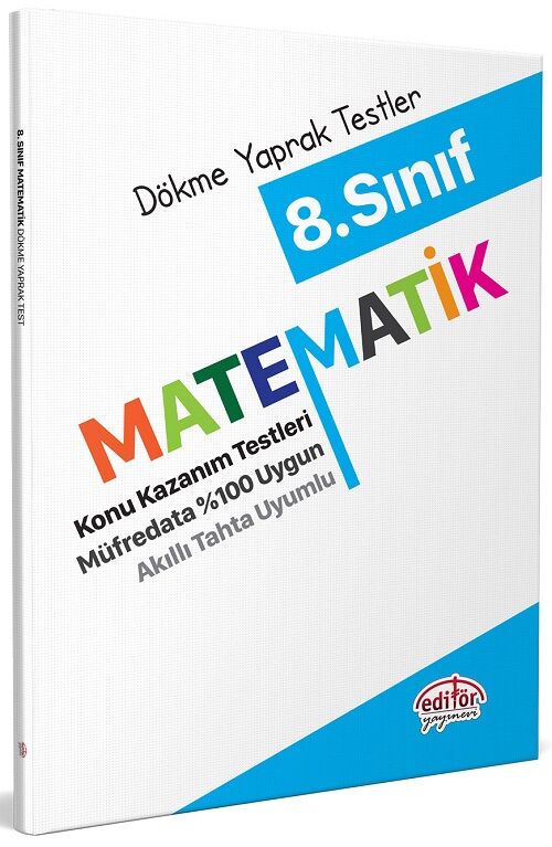 Editör 8. Sınıf Matematik Konu Kazanım Testleri Editör Yayınları