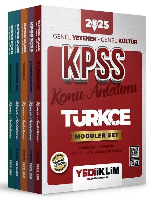 Yediiklim 2025 KPSS Genel Yetenek Genel Kültür Konu Anlatımı Modüler Set Yediiklim Yayınları