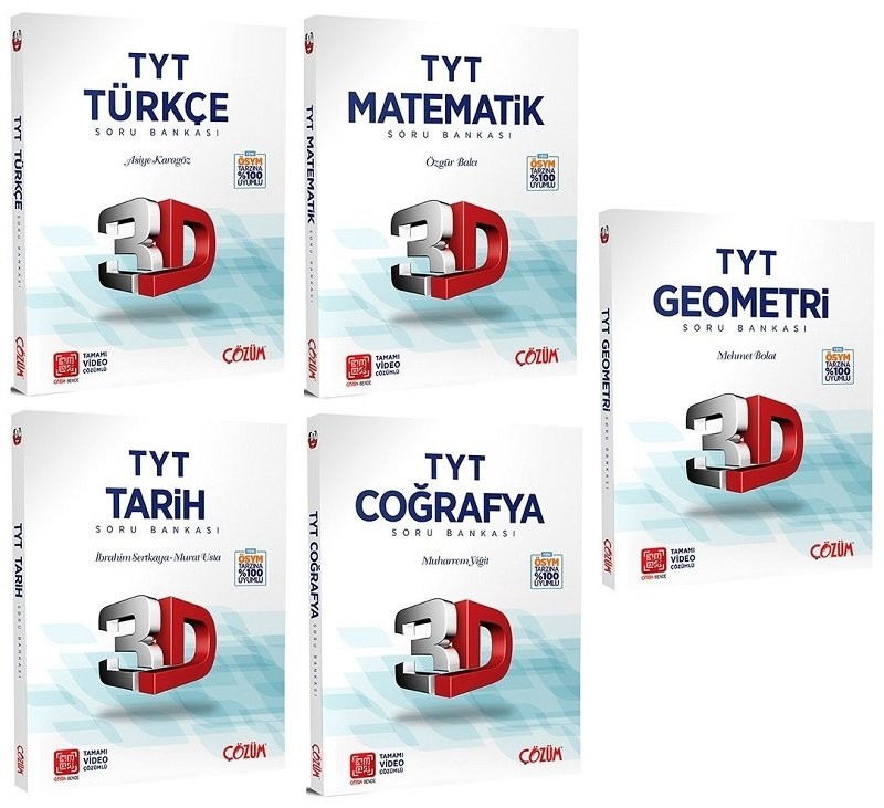 3D Yayınları YKS TYT Eşit Ağırlık Soru Bankası 5 li Set 3D Yayınları