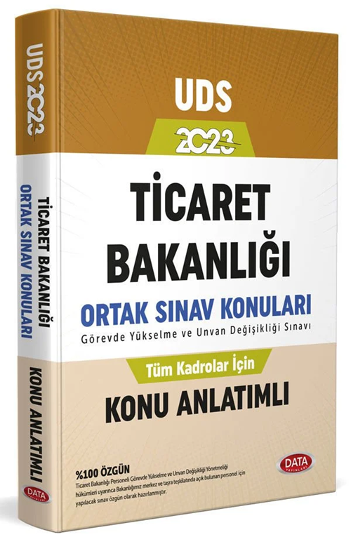 Data 2023 GYS ÜDS Ticaret Bakanlığı Ortak Sınav Konuları Konu Anlatımı Ünvan Değişikliği Data Yayınları