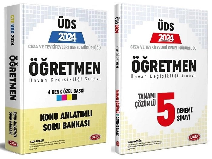 Data 2024 GYS ÜDS Ceza ve Tevkifevleri Öğretmen Konu Anlatımlı Soru + 5 Deneme 2 li Set Ünvan Değişikliği Data Yayınları