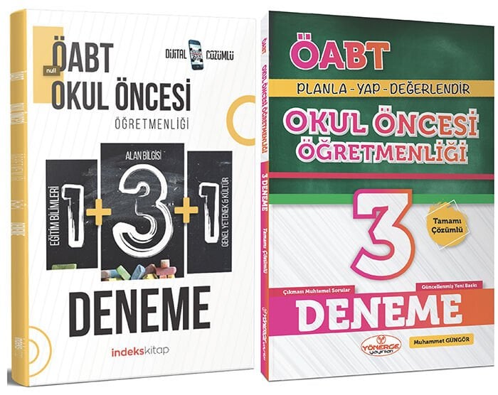 Yönerge + İndeks 2023 ÖABT Okul Öncesi 3+5 Deneme 2 li Set - Muhammet Güngör Yönerge + İndeks Akademi Yayınları