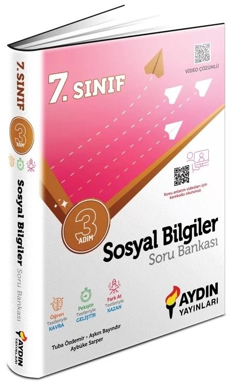 Aydın 7. Sınıf Sosyal Bilgiler 3 Adım Soru Bankası Video Çözümlü Aydın Yayınları