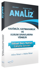 Monopol Analiz Hakimlik, Kaymakamlık İktisat Ders Notları ve Çalışma Soruları Monopol Yayınları