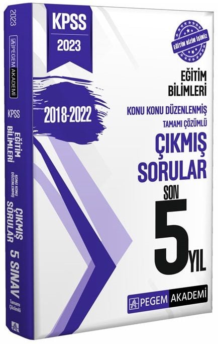 SÜPER FİYAT - Pegem 2023 KPSS Eğitim Bilimleri Konu Konu Çıkmış Sorular Son 5 Sınav Pegem Akademi Yayınları