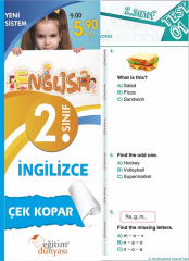 SÜPER FİYAT - Eğitim Dünyası 2. Sınıf İngilizce Yaprak Test Çek Kopar Eğitim Dünyası Yayınları