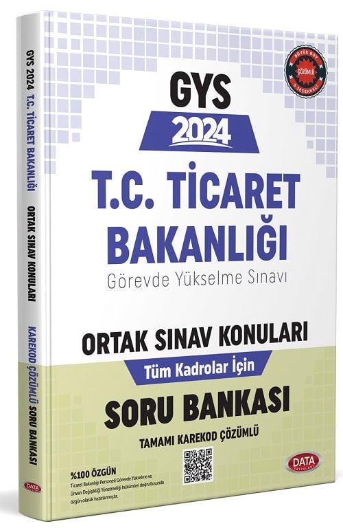 Data 2024 GYS Ticaret Bakanlığı Ortak Konular Soru Bankası Görevde Yükselme Data Yayınları