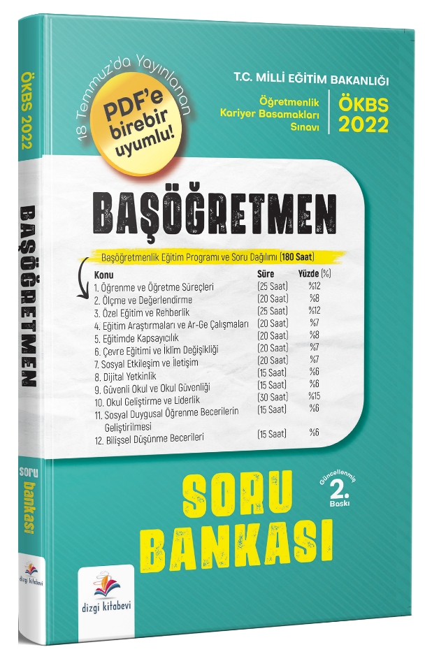 Dizgi Kitap 2022 MEB ÖKBS Başöğretmen Soru Bankası 2. Baskı Dizgi Kitap