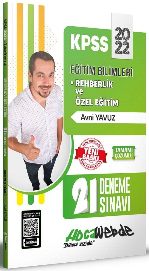 HocaWebde 2022 KPSS Eğitim Bilimleri Rehberlik ve Özel Eğitim 21 Deneme Çözümlü - Avni Yavuz HocaWebde Yayınları