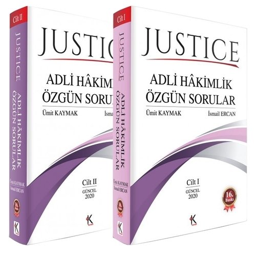 Kuram 2020 Justice Adli Hakimlik Özgün Sorular Soru Bankası 2 Cilt Set 16. Baskı - Ümit Kaymak İsmail Ercan Kuram Kitap