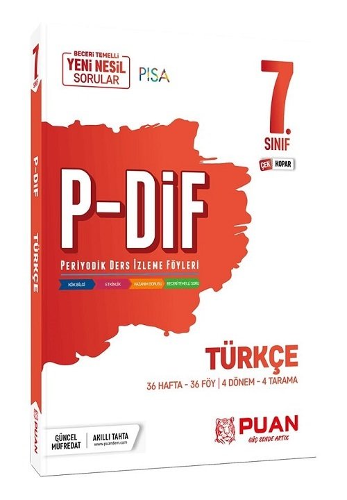 Puan 7. Sınıf Türkçe PDİF Konu Anlatım Föyleri Puan Yayınları