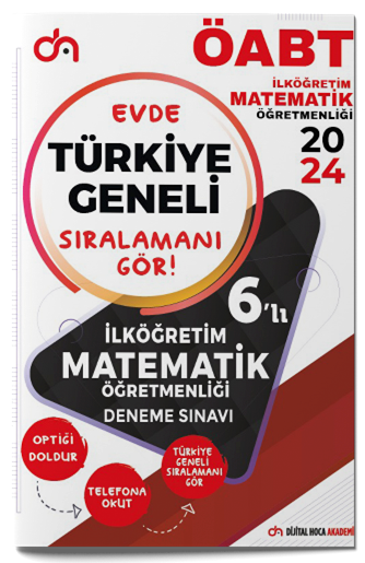 Dijital Hoca 2024 ÖABT İlköğretim Matematik Öğretmenliği Türkiye Geneli Kurumsal 6 Deneme PDF Çözümlü Dijital Hoca Akademi