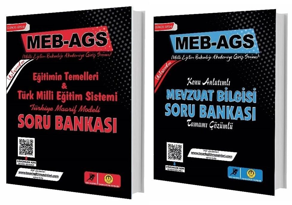 Tasarı Dev Kadro MEB-AGS Eğitimin Temelleri ve Türk Milli Eğitim Sistemi + Mevzuat Bilgisi Soru Bankası 2 li Set Tasarı Yayınları