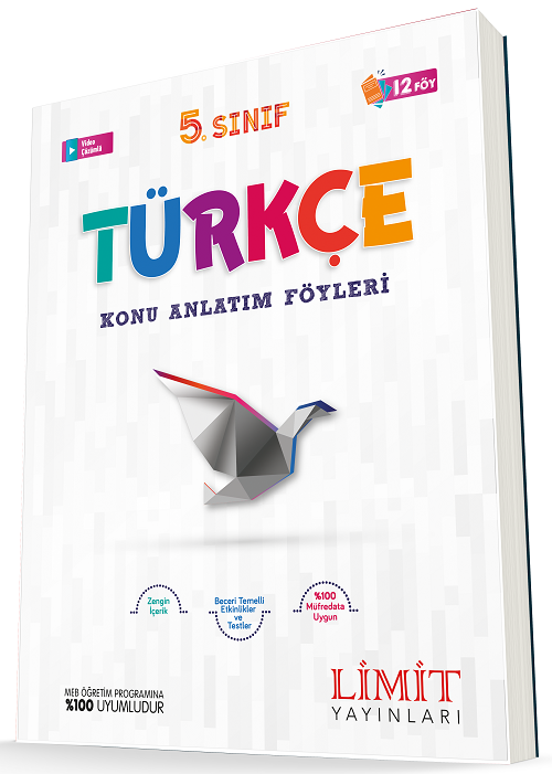 Limit 5. Sınıf Türkçe Konu Anlatım Föyleri 12 Föy Limit Yayınları