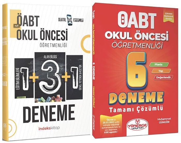 Yönerge + İndeks 2023 ÖABT Okul Öncesi 6+5 Deneme 2 li Set - Muhammet Güngör Yönerge + İndeks Akademi Yayınları