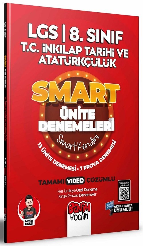 Benim Hocam 8. Sınıf LGS TC İnkılap Tarihi ve Atatürkçülük Ünite Denemeleri Smart Serisi Benim Hocam Yayınları