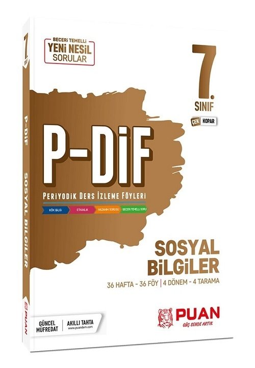 Puan 7. Sınıf Sosyal Bilgiler PDİF Konu Anlatım Föyleri Puan Yayınları