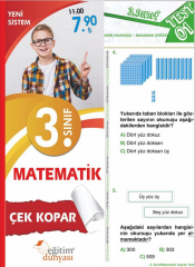 SÜPER FİYAT - Eğitim Dünyası 3. Sınıf Matematik Yaprak Test Çek Kopar Eğitim Dünyası Yayınları