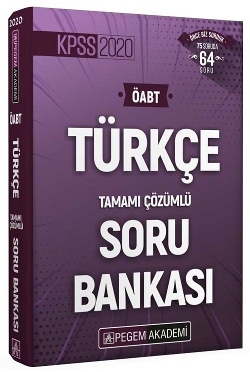 Pegem 2020 ÖABT Türkçe Soru Bankası Çözümlü Pegem Akademi Yayınları