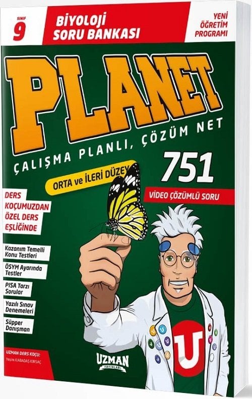 Uzman 9. Sınıf Biyoloji Planet Orta ve İleri Düzey Soru Bankası Uzman Yayınları