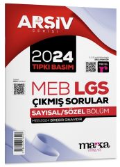 Marka 8. Sınıf LGS 2024 Çıkmış Sorular Tıpkı Basım Arşiv Serisi Çözümlü Marka Yayınları