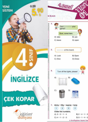 SÜPER FİYAT - Eğitim Dünyası 4. Sınıf İngilizce Yaprak Test Çek Kopar Eğitim Dünyası Yayınları