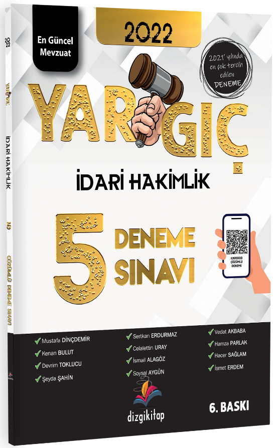 Dizgi Kitap 2022 Yargıç İdari Hakimlik 5 Deneme Çözümlü 6. Baskı Dizgi Kitap