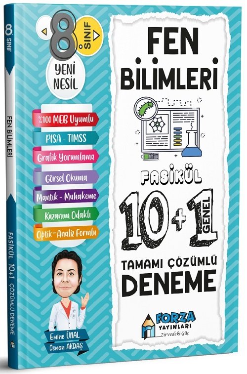 Forza 8. Sınıf Fen Bilimleri 10+1 Fasikül Deneme Forza Yayınları