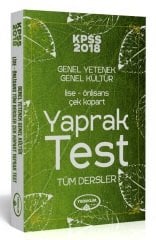 SÜPER FİYAT - Yediiklim 2018 KPSS Lise Ön Lisans Yaprak Test Çek Kopart Yediiklim Yayınları