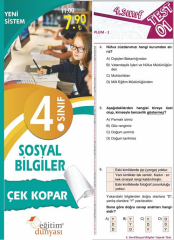 SÜPER FİYAT - Eğitim Dünyası 4. Sınıf Sosyal Bilgiler Yaprak Test Çek Kopar Eğitim Dünyası Yayınları