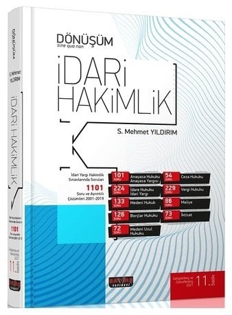 Savaş 2021 İdari Hakimlik DÖNÜŞÜM Çıkmış Sorular Soru Bankası Çözümlü 11. Baskı - Mehmet Yıldırım Savaş Yayınları