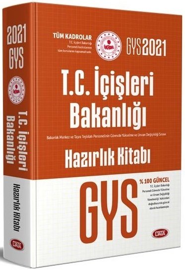 Data 2021 GYS İçişleri Bakanlığı Tüm Kadrolar Konu Anlatımlı Hazırlık Kitabı Görevde Yükselme Data Yayınları