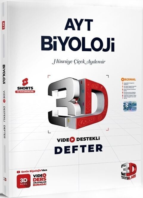 3D Yayınları YKS AYT Biyoloji Video Destekli Defter 3D Yayınları