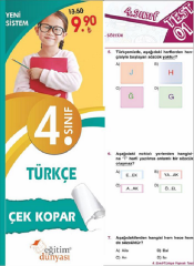 SÜPER FİYAT - Eğitim Dünyası 4. Sınıf Türkçe Yaprak Test Çek Kopar Eğitim Dünyası Yayınları