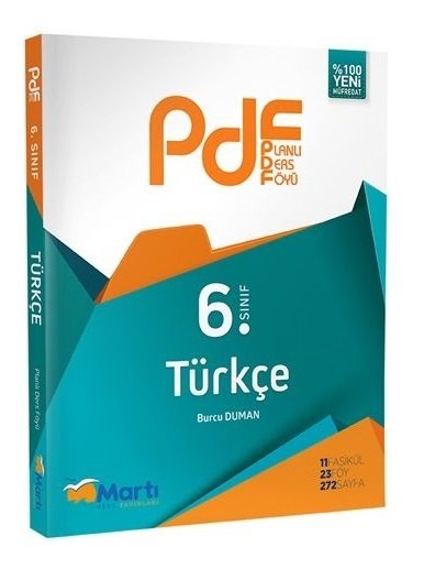 SÜPER FİYAT - Martı Okul 6. Sınıf Türkçe PDF Planlı Ders Föyü Konu Anlatımlı Martı Okul Yayınları