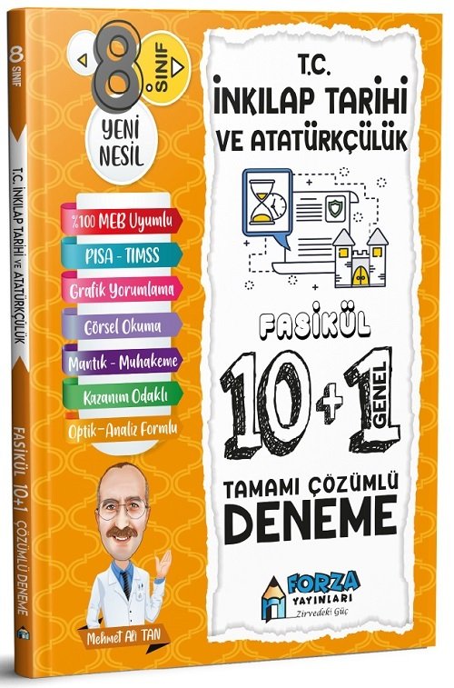 Forza 8. Sınıf TC İnkılap Tarihi ve Atatürkçülük 10+1 Fasikül Deneme Forza Yayınları