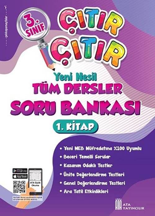 Ata Yayıncılık 3. Sınıf Tüm Dersler Çıtır Çıtır Soru Bankası 1. Kitap Ata Yayıncılık