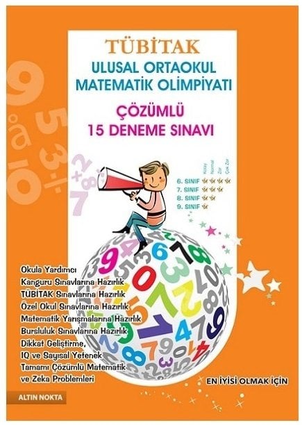 Altın Nokta Tübitak Ulusal Ortaokul Matematik Olimpiyatı 15 Deneme Çözümlü Altın Nokta Yayınları