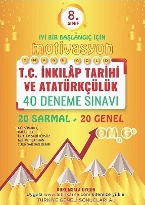 Omage 8. Sınıf TC İnkılap Tarihi ve Atatürkçülük Motivasyon 40 Deneme Omage Yayınları