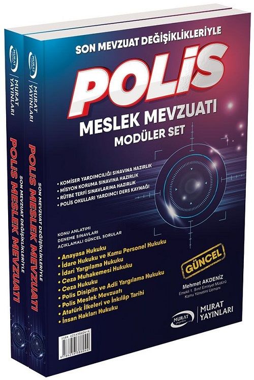 Murat 2025 Polis Meslek Mevzuatı Komiser Yardımcılığı ve Misyon Koruma Konu Anlatımlı Modüler Set - Mehmet Akdeniz Murat Yayınları